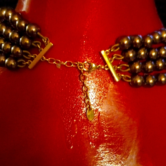 Z-3 lot CEZANNE 4 strand of brown faux pearls - Picture 3 of 4